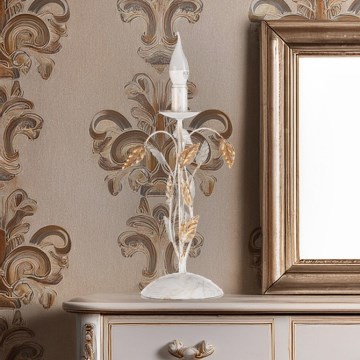 ONLI - Candeeiro de mesa COLLANA 1xE14/6W/230V 40 cm branco