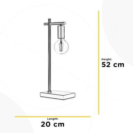 ONLI - Candeeiro de mesa CROSS 1xE27/22W/230V 52 cm