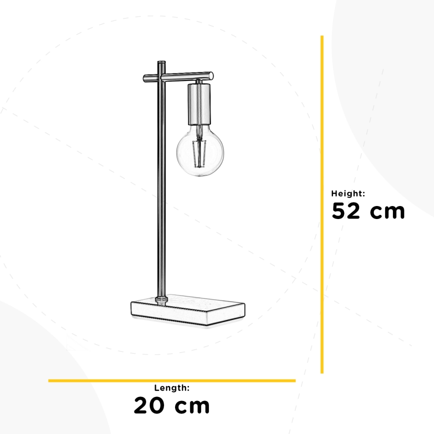 ONLI - Candeeiro de mesa CROSS 1xE27/22W/230V 52 cm