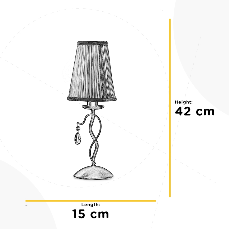 ONLI - Candeeiro de mesa DELIA 1xE14/6W/230V 42 cm
