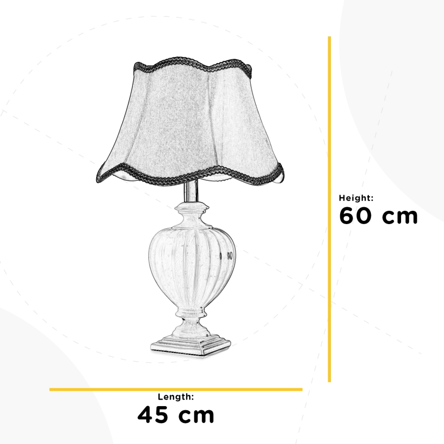 ONLI - Candeeiro de mesa DESY 1xE27/22W/230V 60 cm