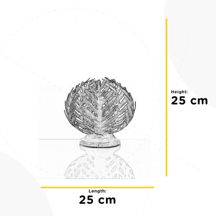 ONLI - Candeeiro de mesa FELCE 1xE27/22W/230V diâmetro 25 cm creme