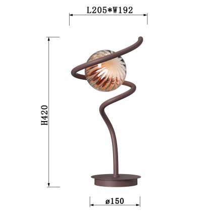 ONLI - Candeeiro de mesa FRIDA 1xG9/10W/230V 42 cm cobre