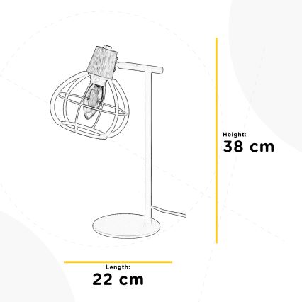 ONLI - Candeeiro de mesa GINGER 1xE14/6W/230V