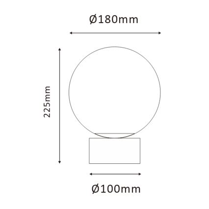 ONLI - Candeeiro de mesa JANET 1xE14/6W/230V diâmetro 20 cm