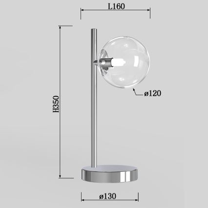 ONLI - Candeeiro de mesa KIMBERLY 1xG9/6W/230V cromado brilhante