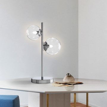 ONLI - Candeeiro de mesa KIMBERLY 2xG9/6W/230V cromado brilhante