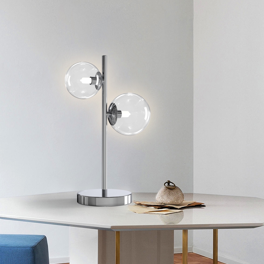 ONLI - Candeeiro de mesa KIMBERLY 2xG9/6W/230V cromado brilhante