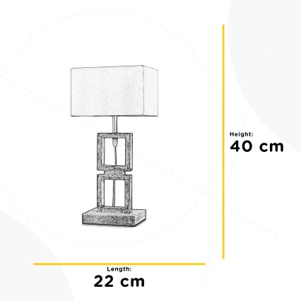 ONLI - Candeeiro de mesa KISAR 1xE27/22W/230V