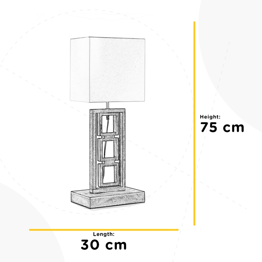 ONLI - Candeeiro de mesa KISAR 2xE27/22W/230V