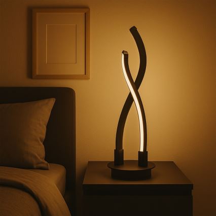 ONLI - Candeeiro de mesa LED DAFNE LED/12W/230V 4000K 50 cm preto