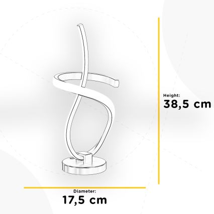 ONLI - Candeeiro de mesa LED KIRA LED/12W/230V 4000K 38,5 cm dourado