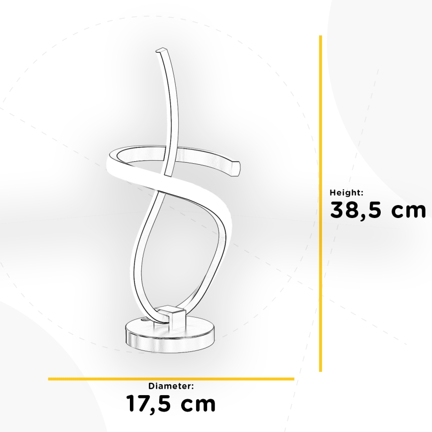 ONLI - Candeeiro de mesa LED KIRA LED/12W/230V 4000K 38,5 cm dourado