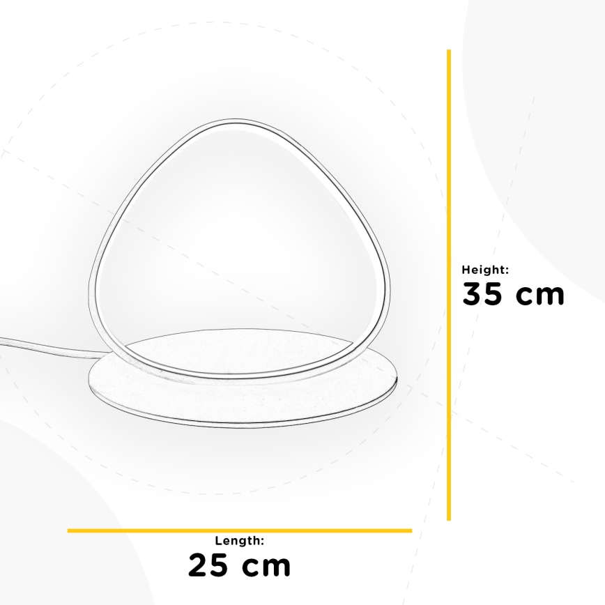 ONLI - Candeeiro de mesa LED ROMEO LED/16W/230V 4000K 35 cm branco