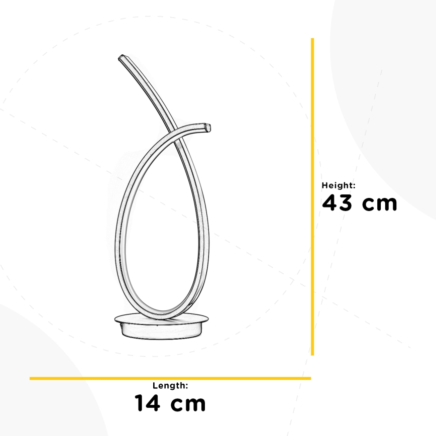 ONLI - Candeeiro de mesa LED SIGN LED/12W/230V 4000K 43 cm dourado