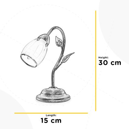ONLI - Candeeiro de mesa LILIANA 1xE14/6W/230V 30 cm