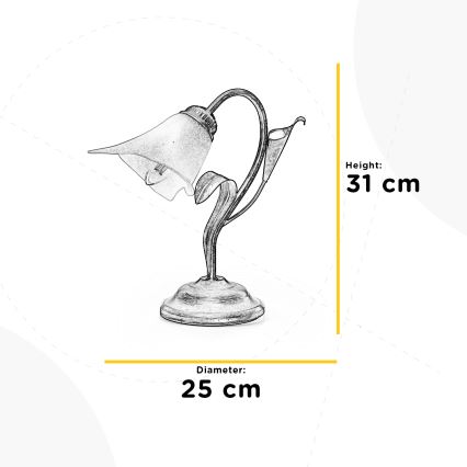 ONLI - Candeeiro de mesa LUCREZIA 1xE14/6W/230V bronze