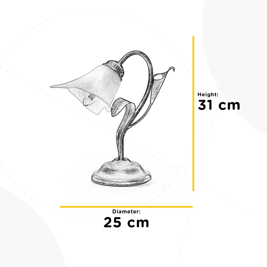 ONLI - Candeeiro de mesa LUCREZIA 1xE14/6W/230V bronze