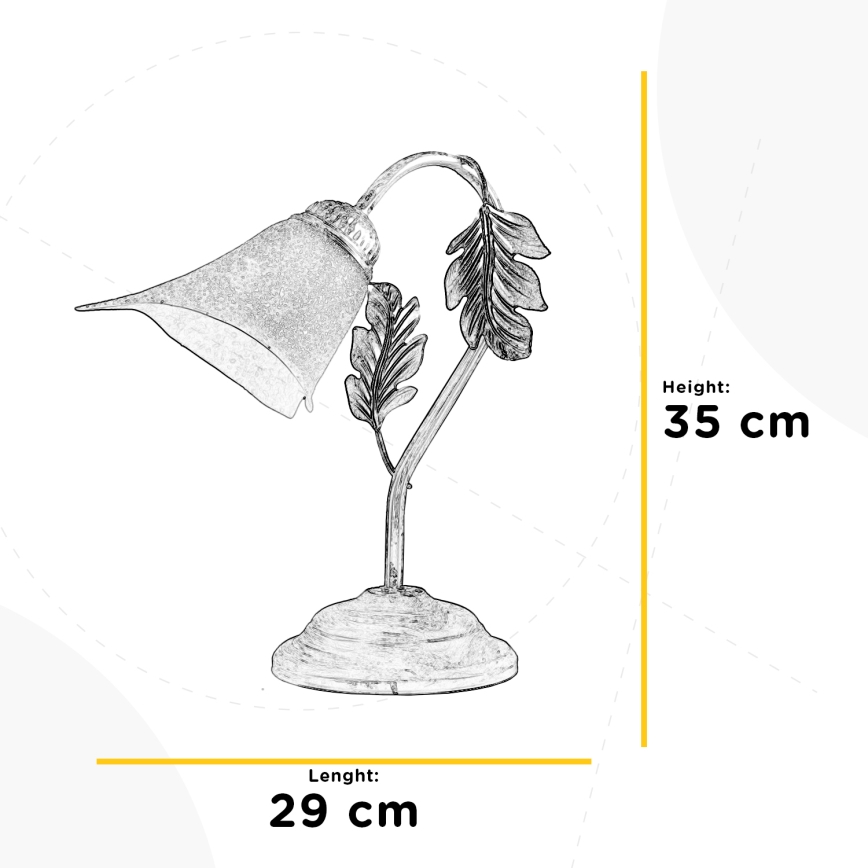 ONLI - Candeeiro de mesa MARILENA 1xE14/6W/230V 35 cm