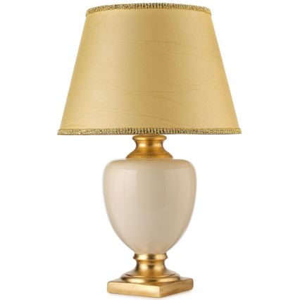 ONLI - Candeeiro de mesa MOZART 1xE27/22W/230V bege/dourada 75 cm