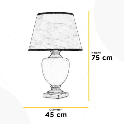 ONLI - Candeeiro de mesa MOZART 1xE27/22W/230V bege/dourada 75 cm