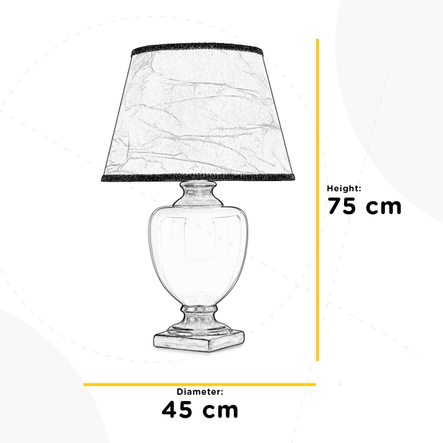 ONLI - Candeeiro de mesa MOZART 1xE27/22W/230V bege/dourada 75 cm