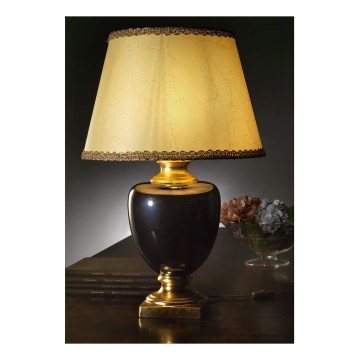 ONLI - Candeeiro de mesa MOZART 1xE27/22W/230V preto/dourada 75 cm