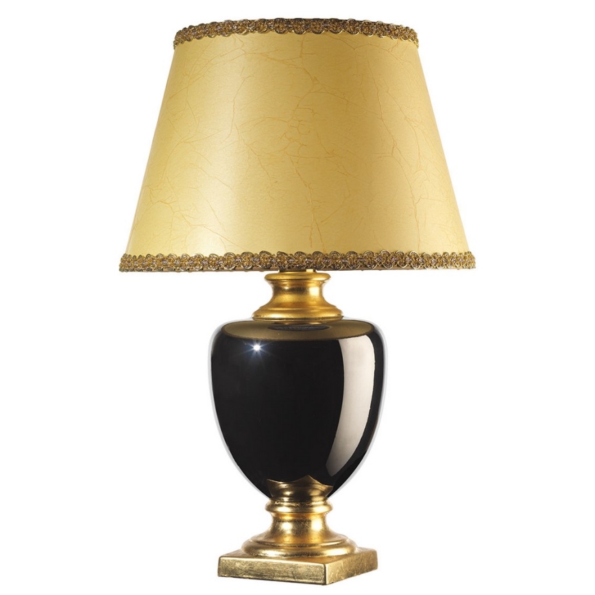ONLI - Candeeiro de mesa MOZART 1xE27/22W/230V preto/dourada 75 cm
