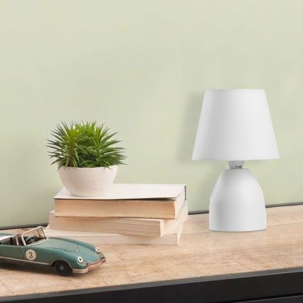 ONLI - Candeeiro de mesa NANO 1xE14/6W/230V branco 19 cm