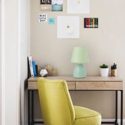 ONLI - Candeeiro de mesa NANO 1xE14/6W/230V verde 19 cm