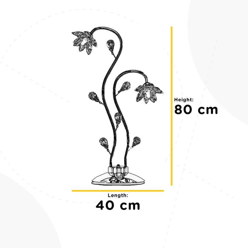ONLI - Candeeiro de mesa NINFEA 2xG9/6W/230V 80 cm