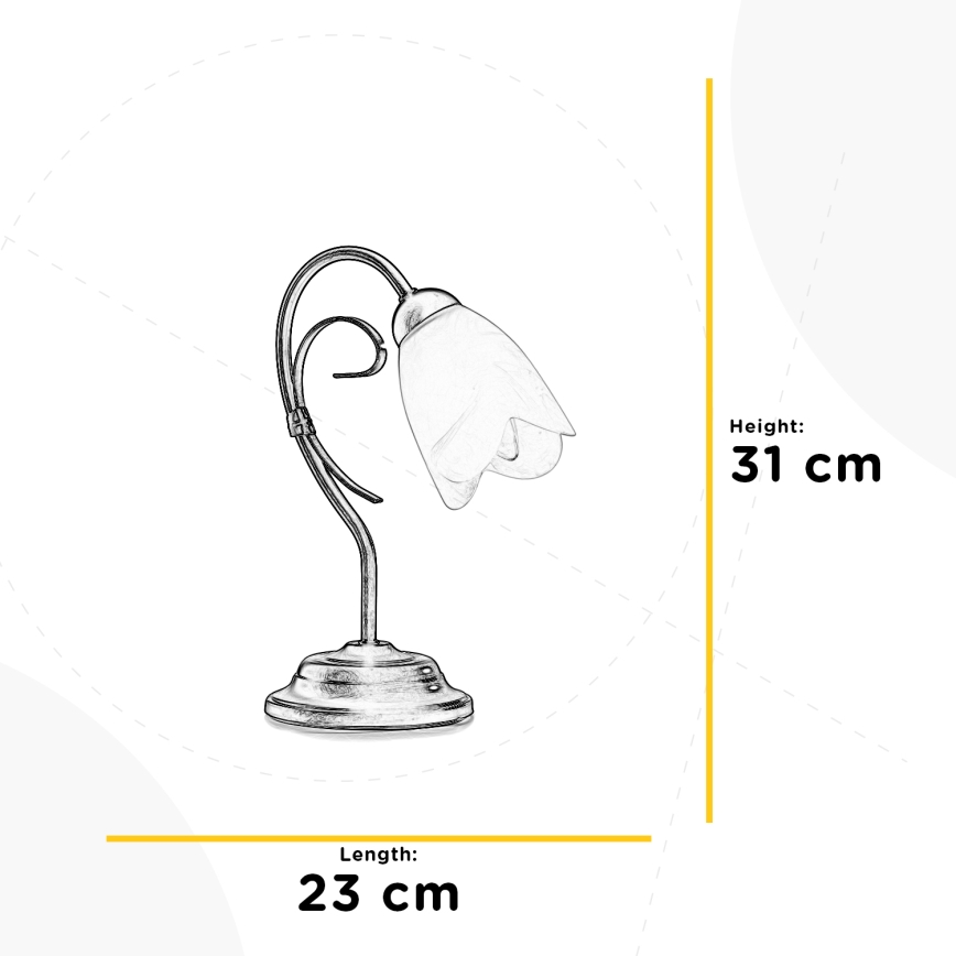 ONLI - Candeeiro de mesa ODINO 1xE14/6W/230V 30 cm