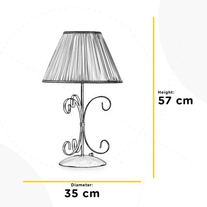 ONLI - Candeeiro de mesa ODINO 1xE27/22W/230V 57 cm
