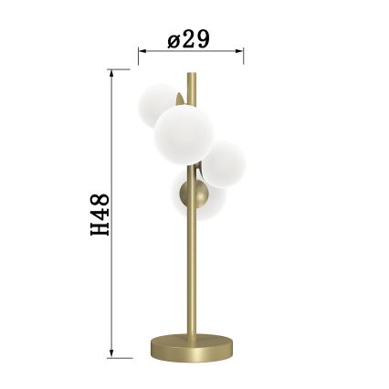 ONLI - Candeeiro de mesa PALOMA 4xG9/10W/230V 48 cm dourado
