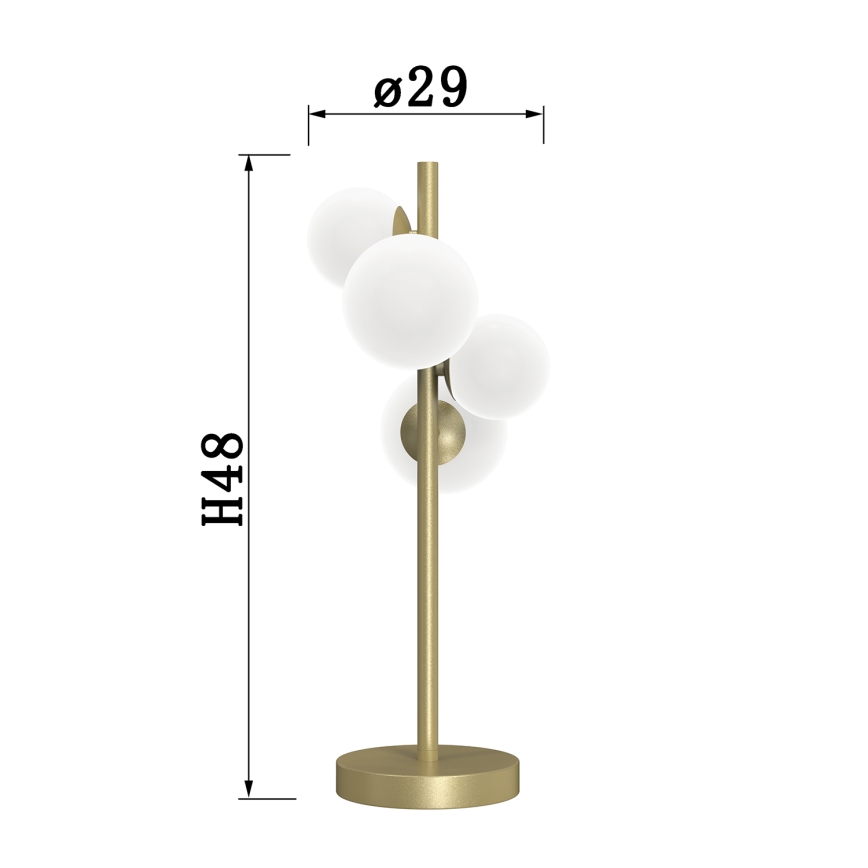 ONLI - Candeeiro de mesa PALOMA 4xG9/10W/230V 48 cm dourado