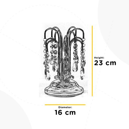 ONLI - Candeeiro de mesa PIOGGIA 1xE14/6W/230V dourada