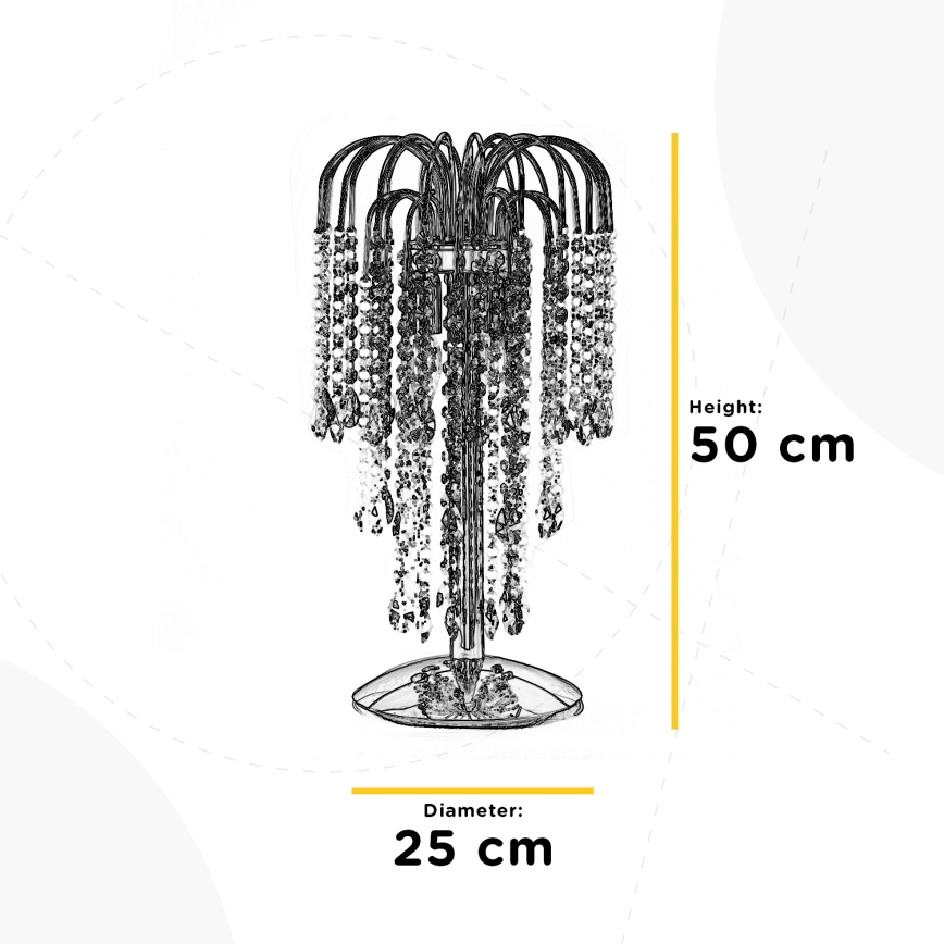 ONLI - Candeeiro de mesa PIOGGIA 2xE14/6W/230V dourada 50 cm