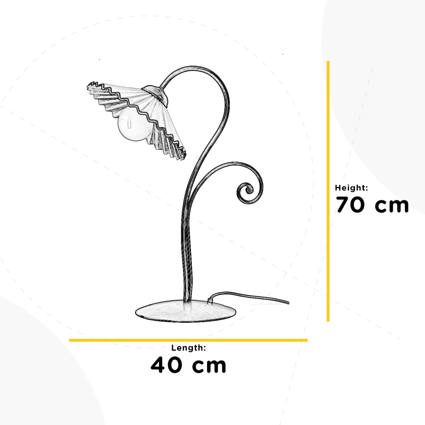 ONLI - Candeeiro de mesa ROSINA 1xE27/22W/230V 70 cm