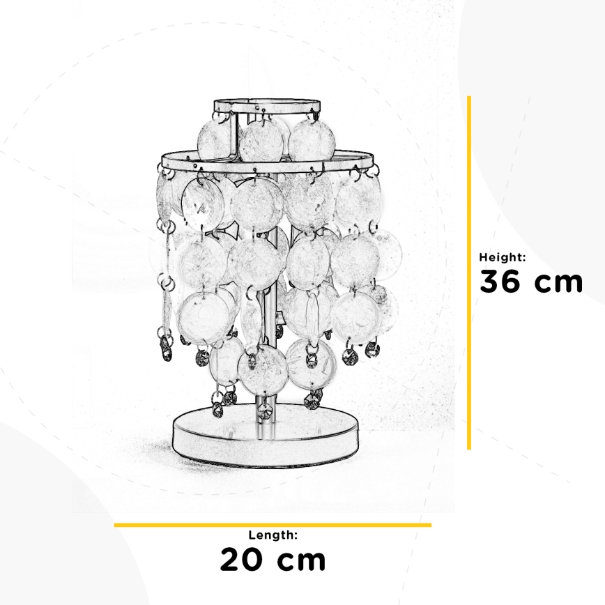 ONLI - Candeeiro de mesa RUBEN 2xE14/6W/230V