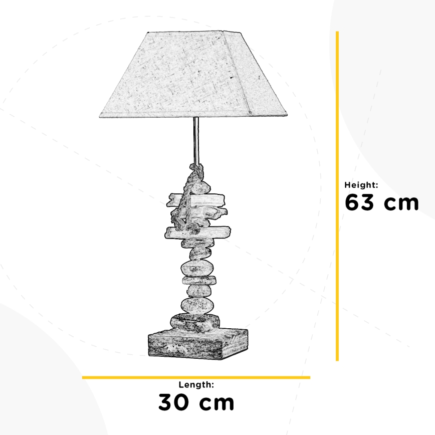 ONLI - Candeeiro de mesa SEREGON 1xE27/22W/230V 63 cm