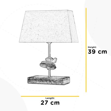 ONLI - Candeeiro de mesa SEREGON 1xE27/22W/230V