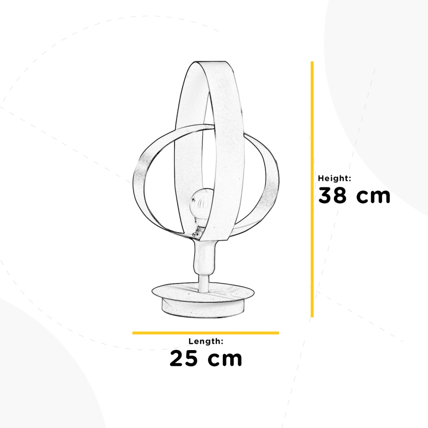 ONLI - Candeeiro de mesa SERENA 1xE14/6W/230V branco 38 cm