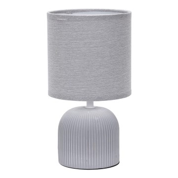 ONLI - Candeeiro de mesa SHELLY 1xE27/22W/230V cinzento 28 cm