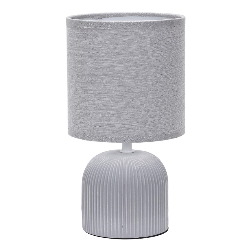 ONLI - Candeeiro de mesa SHELLY 1xE27/22W/230V cinzento 28 cm