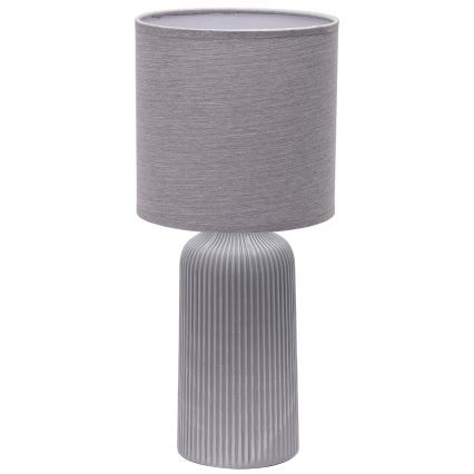 ONLI - Candeeiro de mesa SHELLY 1xE27/22W/230V cinzento 45 cm