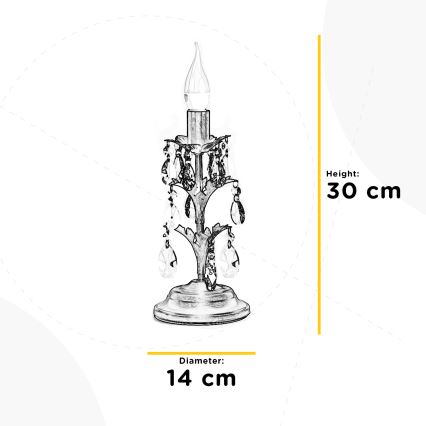 ONLI - Candeeiro de mesa TERESA 1xE14/6W/230V branco