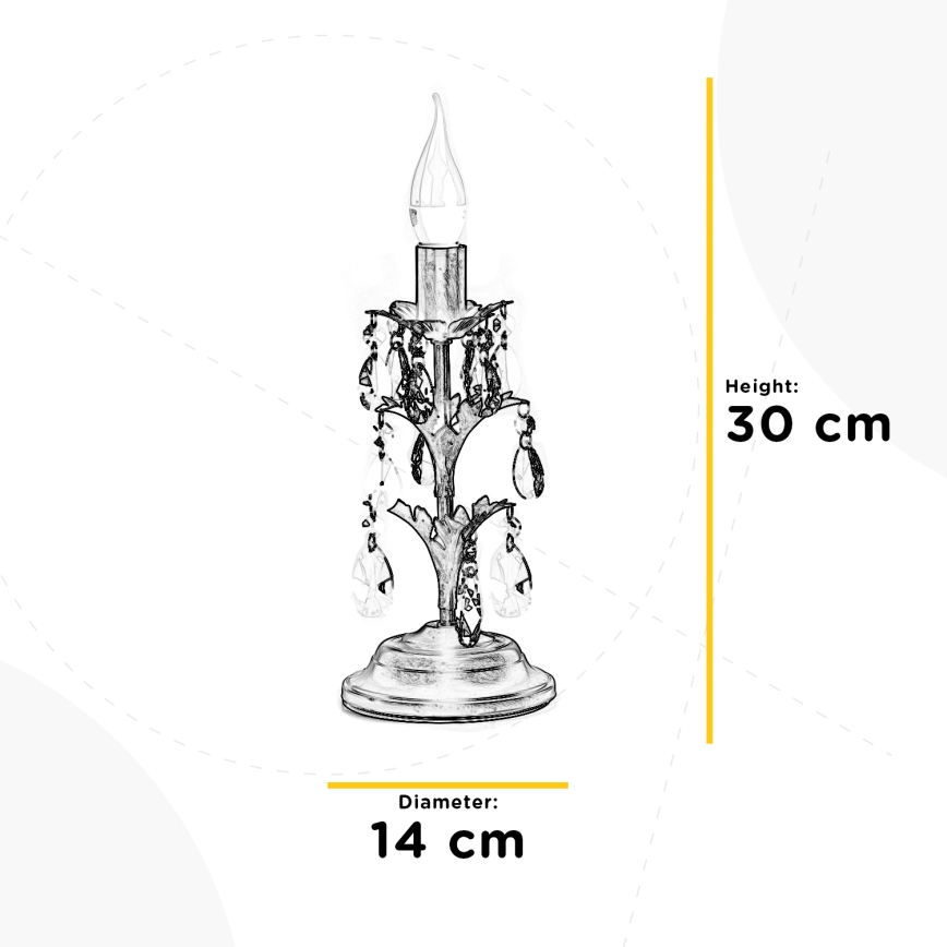 ONLI - Candeeiro de mesa TERESA 1xE14/6W/230V branco