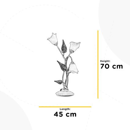 ONLI - Candeeiro de mesa VANDA 3xE14/6W/230V 70 cm