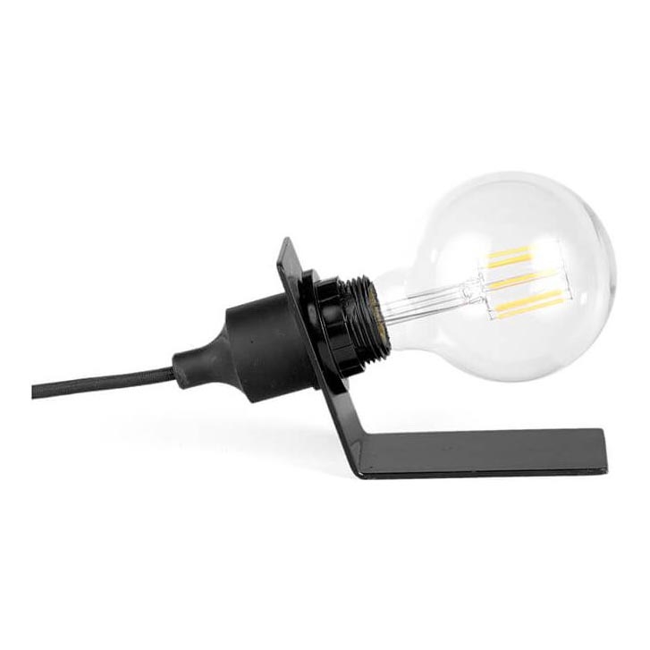 ONLI - Candeeiro de mesa WIRE 1xE27/15W/230V 10 cm preto