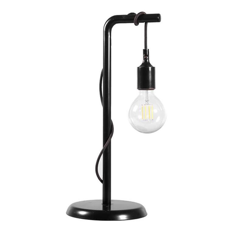 ONLI - Candeeiro de mesa WIRE 1xE27/15W/230V 48 cm preto